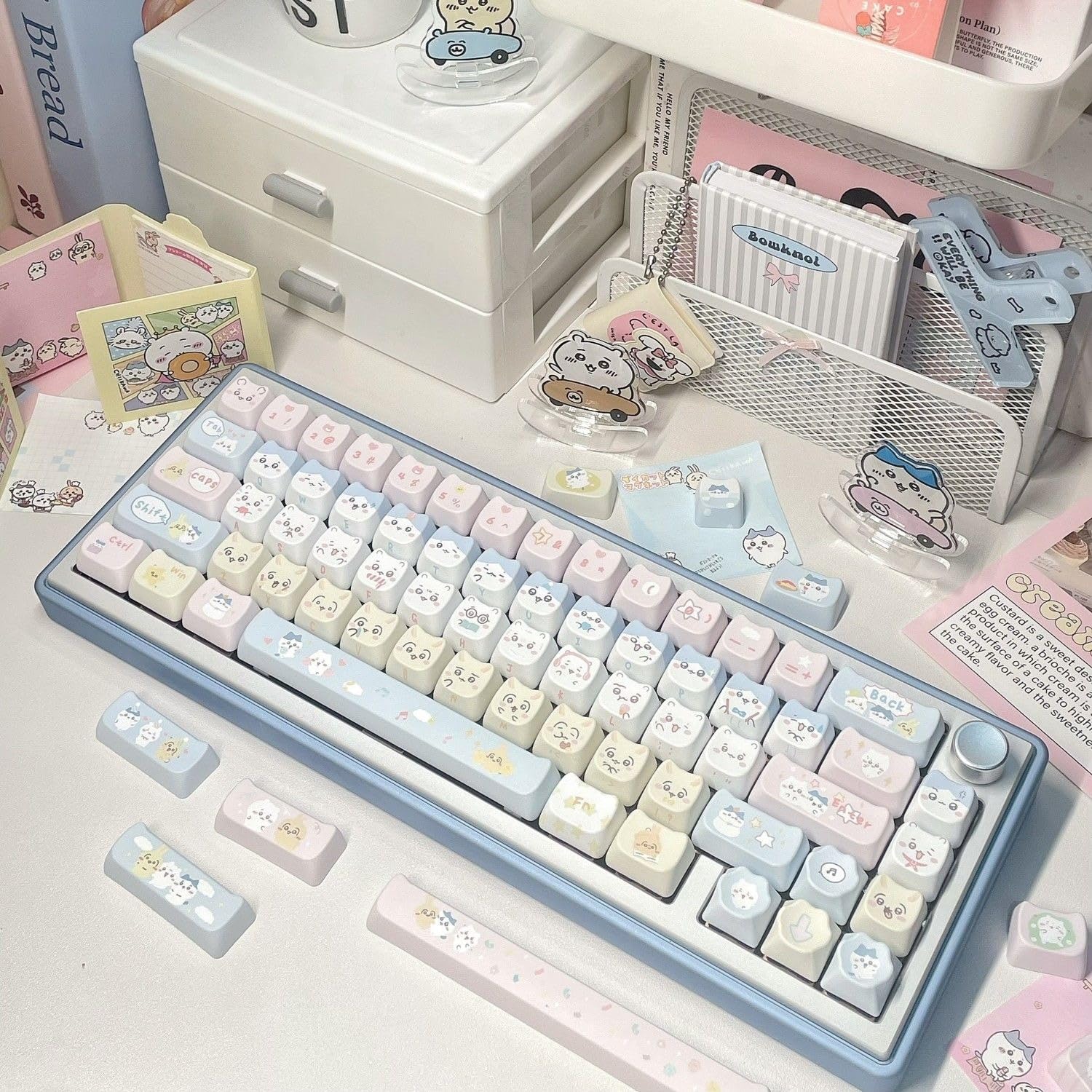 ちいかわ★ハチワレキーボードキャップ★パソコン★新品未使用 メカニカルキーボード］ちいかわ chiikawa 131キー MOAキー
